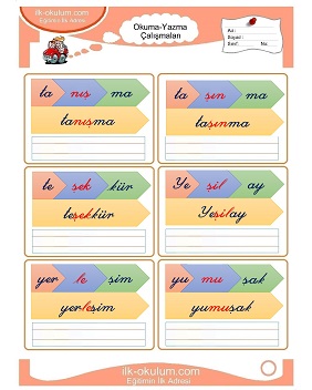 Çocuklar İçin ş sesi Çalışma Sayfaları 